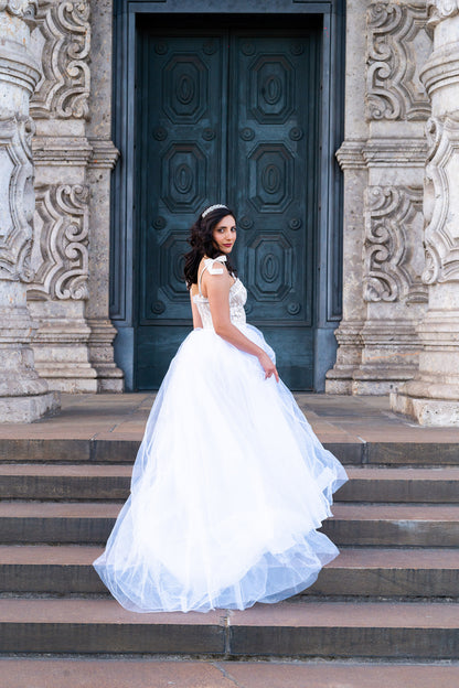 Bustino Nereide Bianco Cerimonia